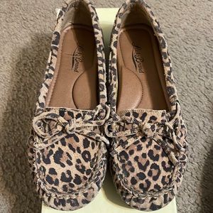 Lucky brand leopard loafers